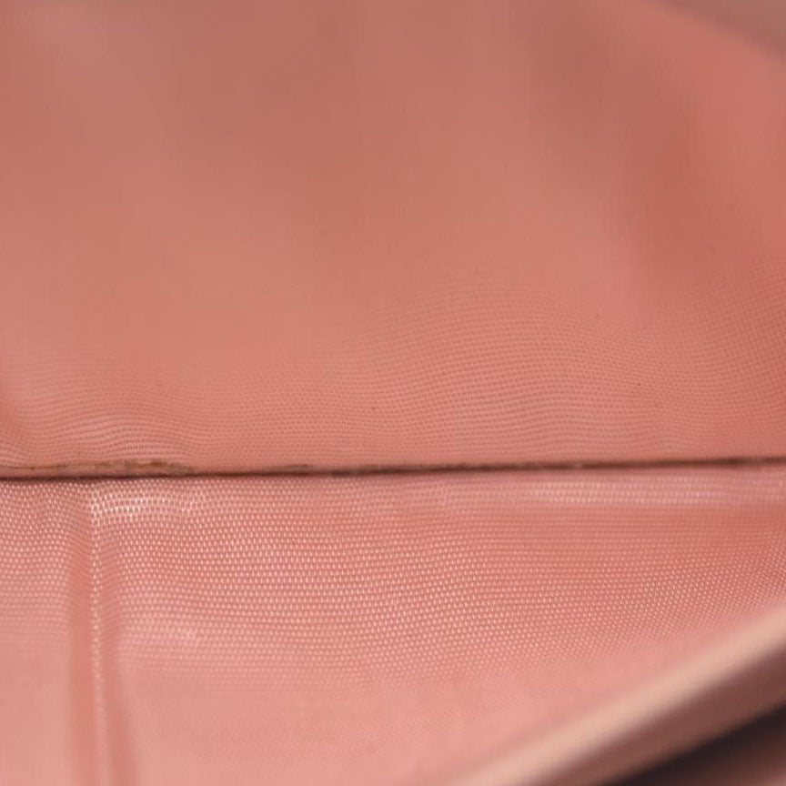PRADA Saffiano Ribbon Leather Zip Around Long Wallet Pink