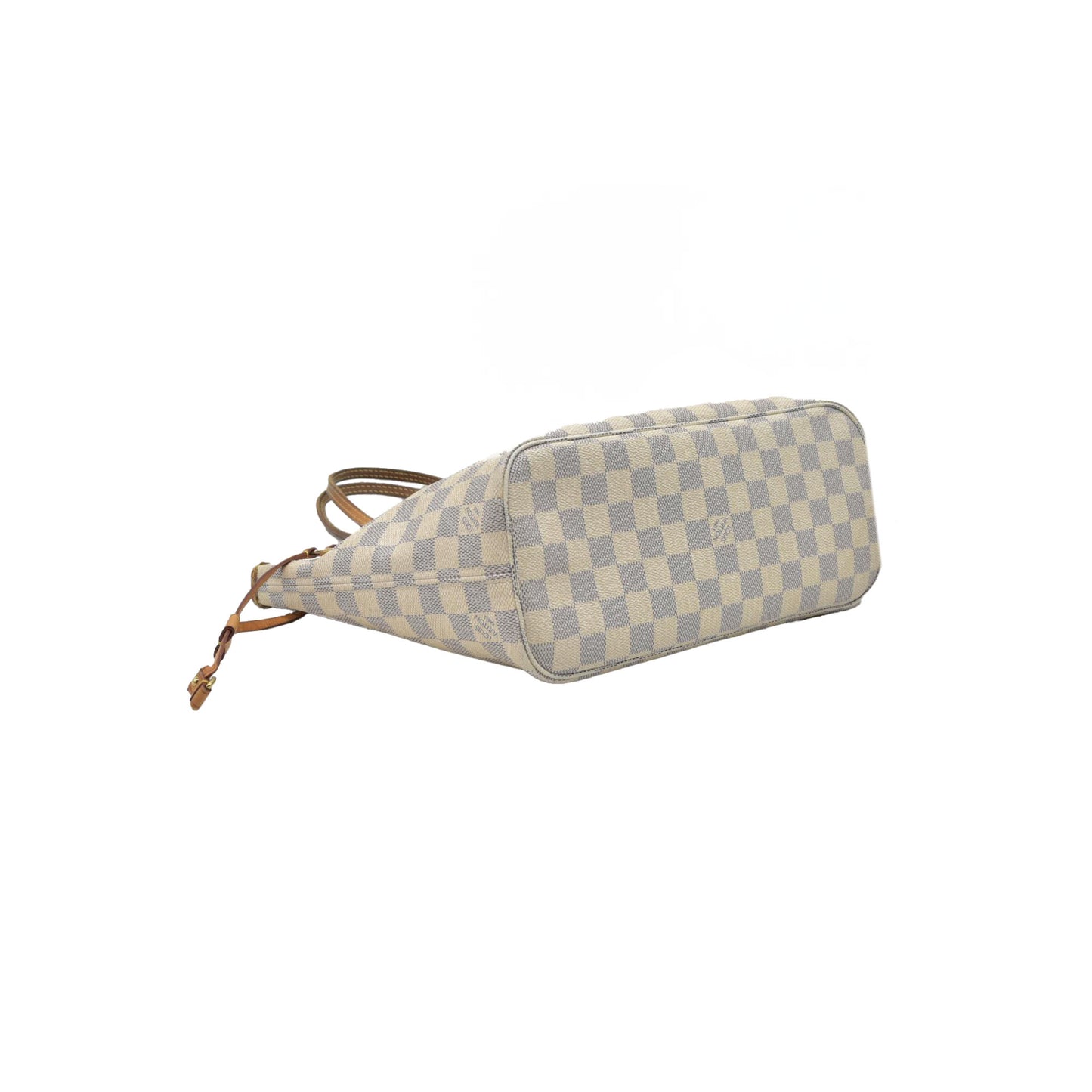 $2160 Louis Vuitton Damier Azur Neverfull PM Tote Bag Handbag AR3164