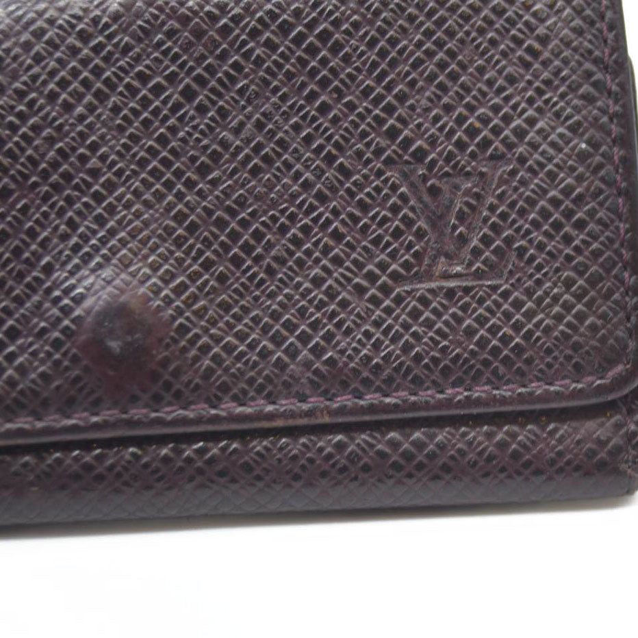 AUCTION $350 Louis Vuitton Taiga Leather Multicles 4 Ring Key Case Acajou CA0928