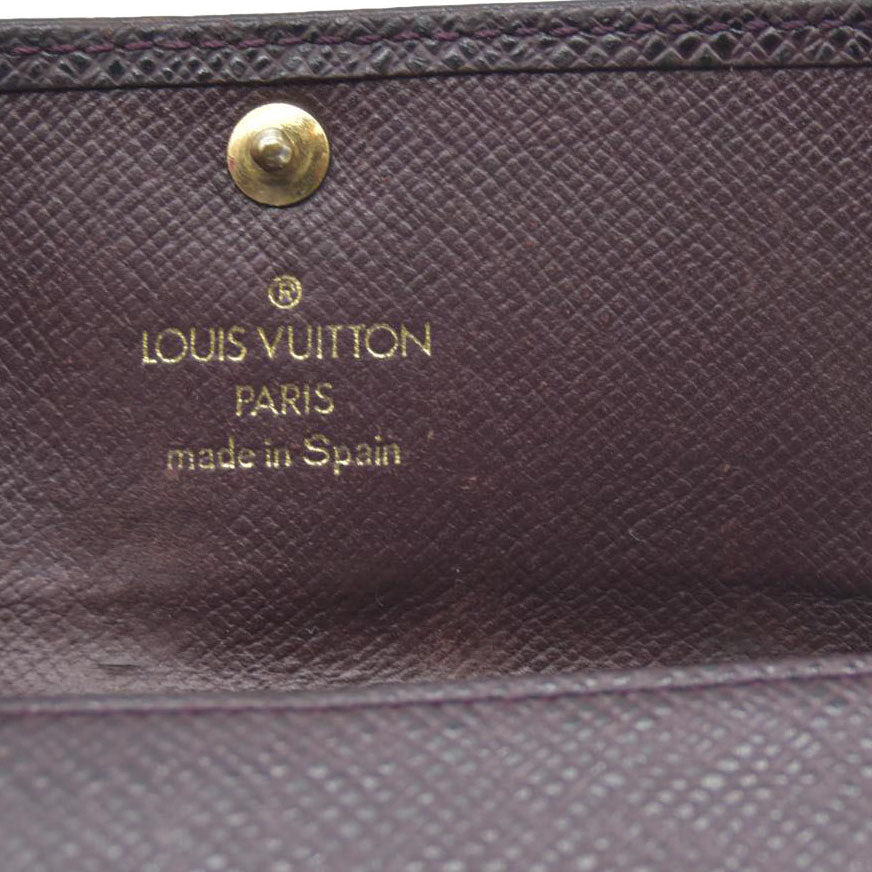 AUCTION $350 Louis Vuitton Taiga Leather Multicles 4 Ring Key Case Acajou CA0928