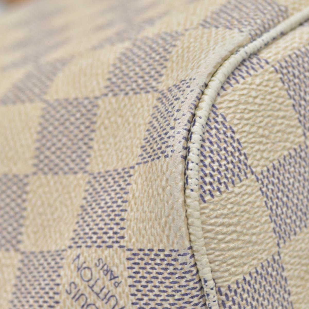 $2160 Louis Vuitton Damier Azur Neverfull PM Tote Bag Handbag AR3164