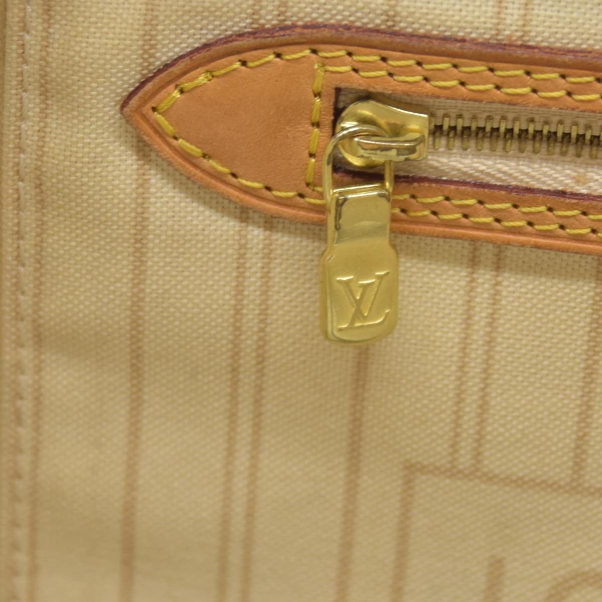 $2160 Louis Vuitton Damier Azur Neverfull PM Tote Bag Handbag AR3164