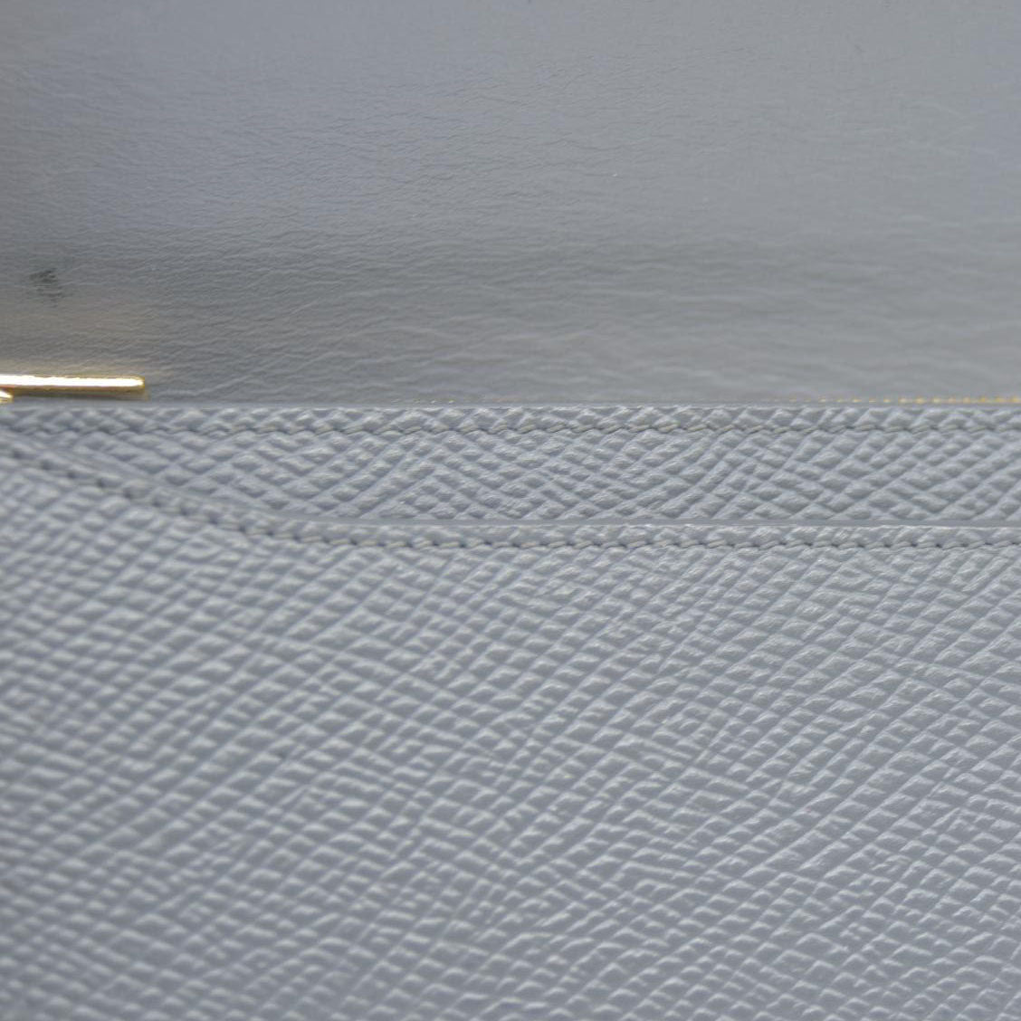 AUCTION $750 CELINE Large Flap MultiFunction Leather Long Bifold Wallet Gray