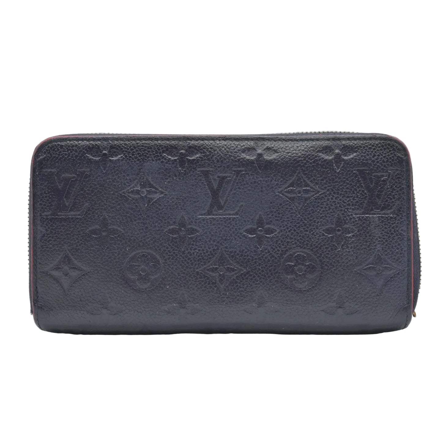 $1170 BROKEN 2019  Louis Vuitton Zippy Wallet Empreinte Marine Rouge SP4179 CONSIGNMENT