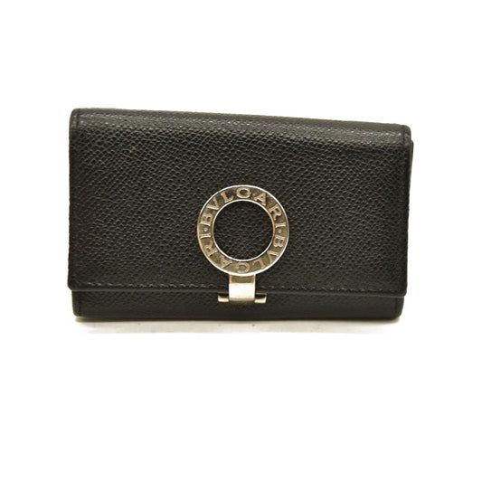 BVLGARI BVLGARIBVLGARI Clip Leather 6 Ring Key Case Black