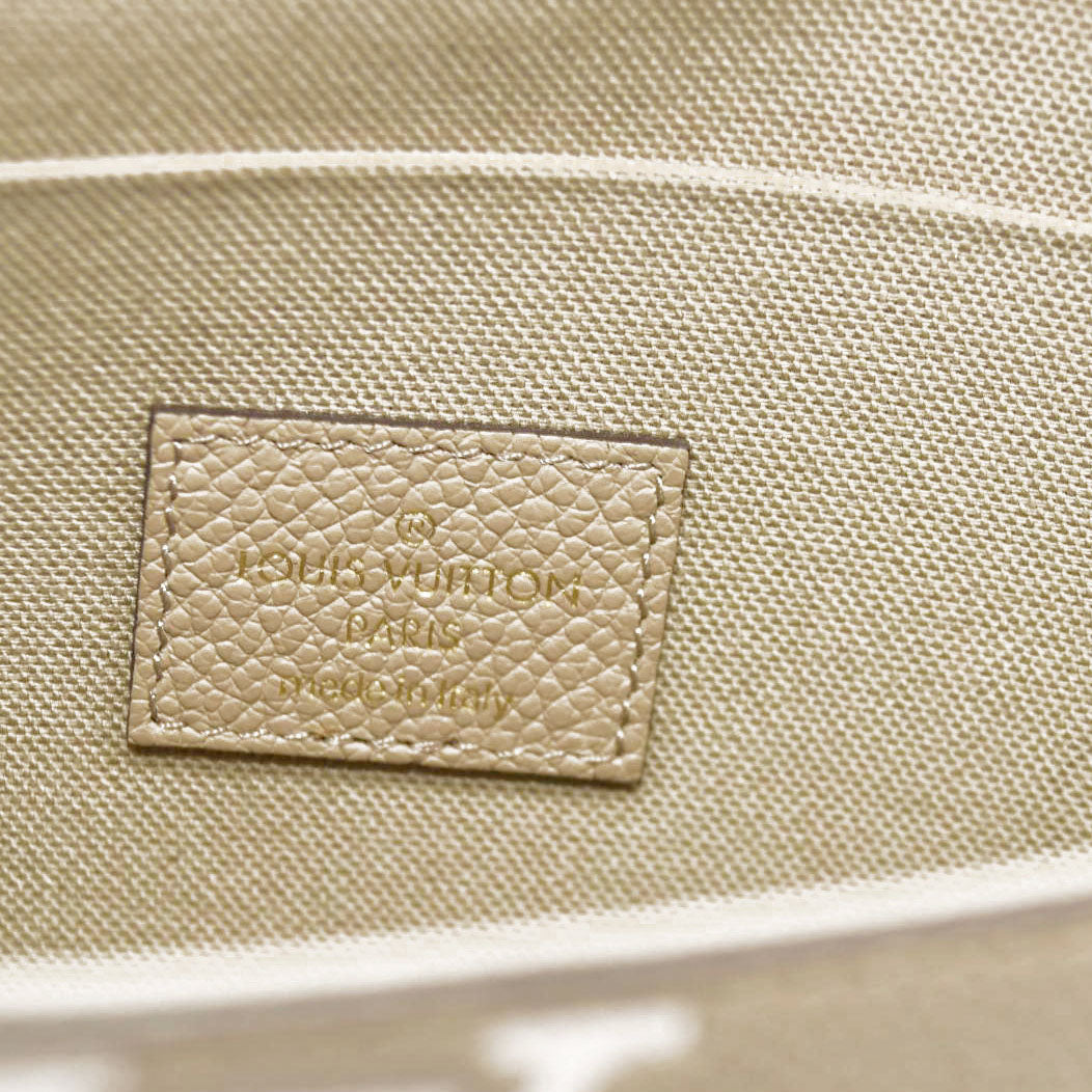 LOUIS VUITTON  Empreinte Monogram Giant Felicie Pochette Tourterelle Creme RFID