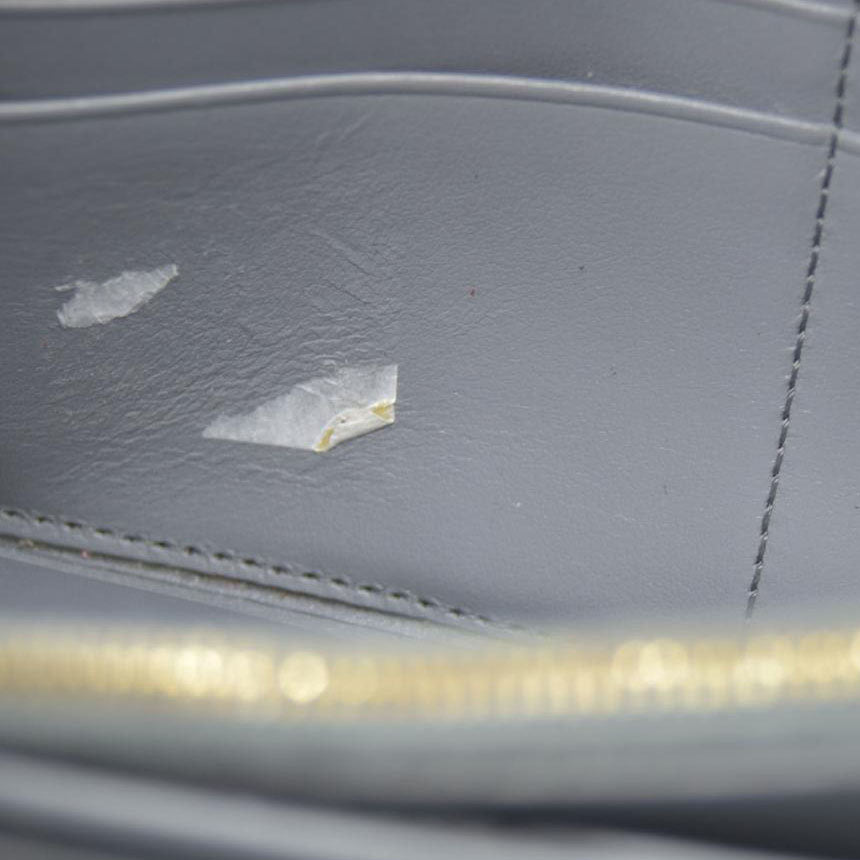 AUCTION $750 CELINE Large Flap MultiFunction Leather Long Bifold Wallet Gray