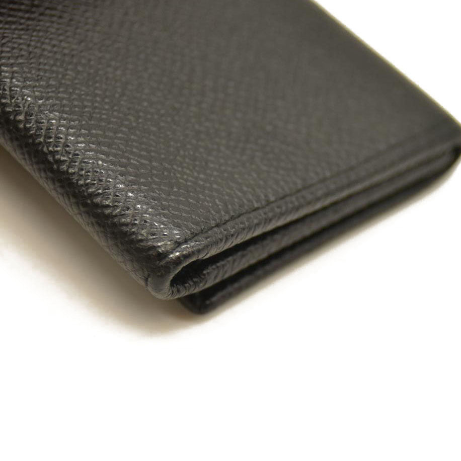 BVLGARI BVLGARIBVLGARI Clip Leather 6 Ring Key Case Black