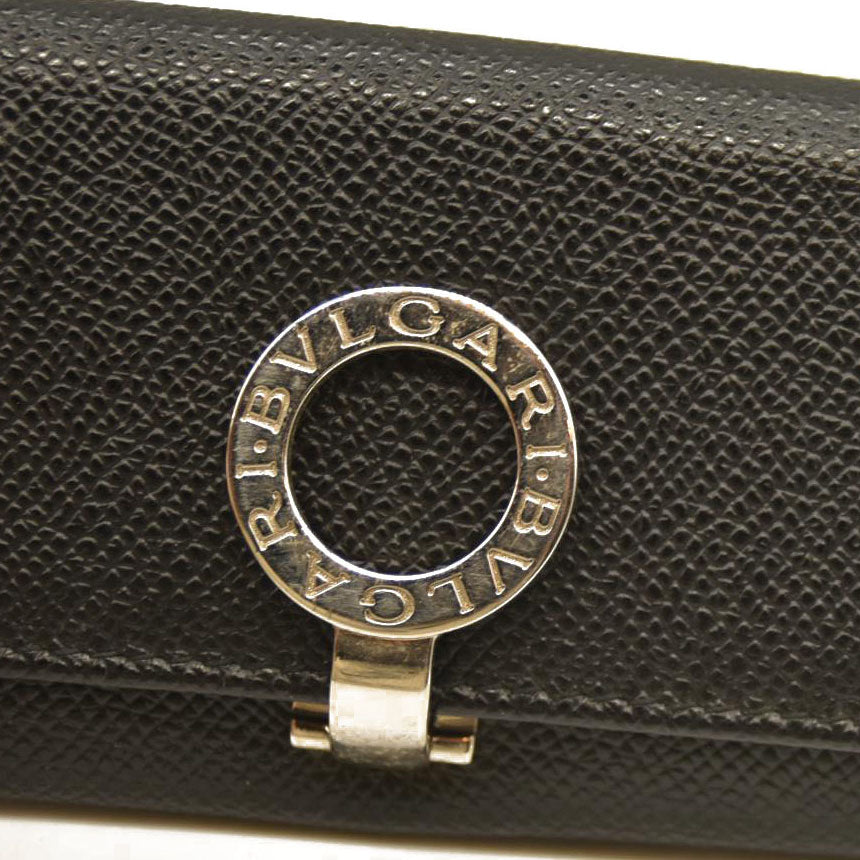 BVLGARI BVLGARIBVLGARI Clip Leather 6 Ring Key Case Black