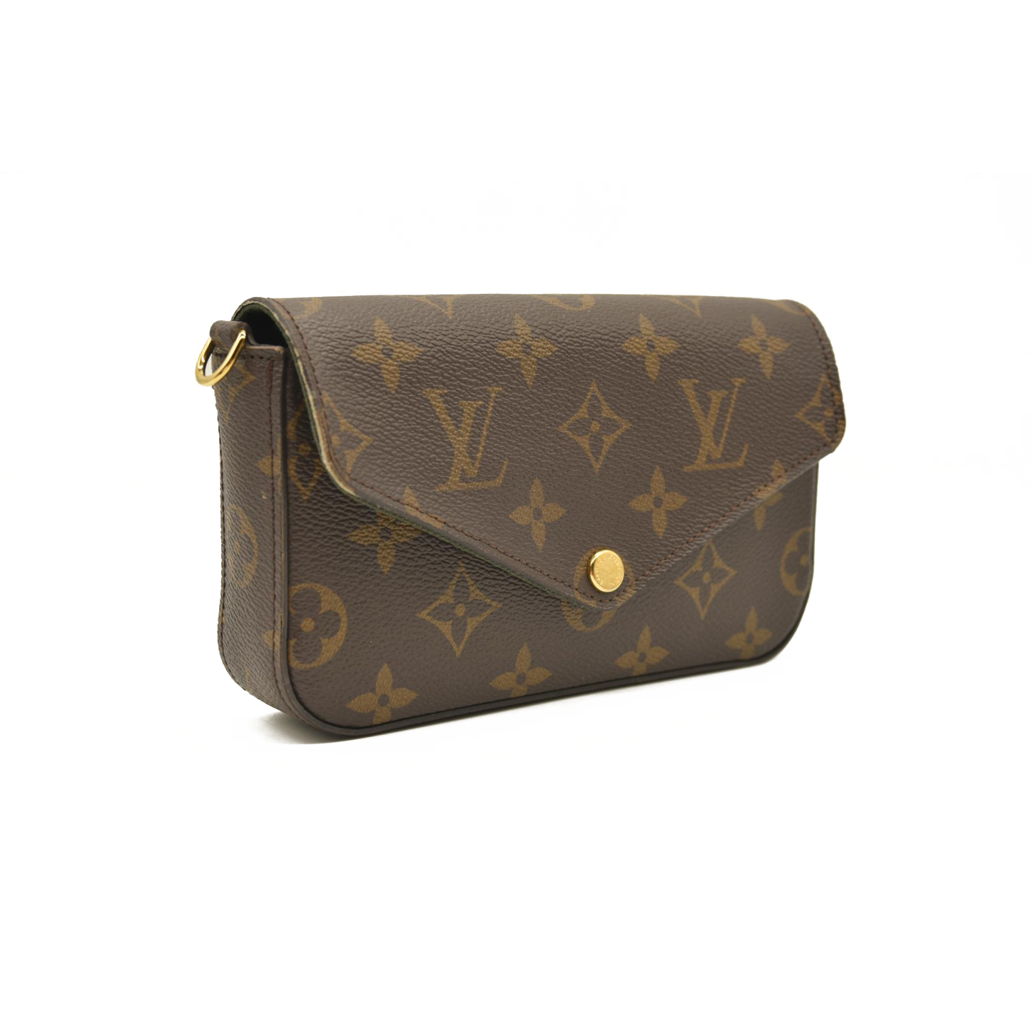 LOUIS VUITTON Monogram Felicie Strap & Go Kaki RFID