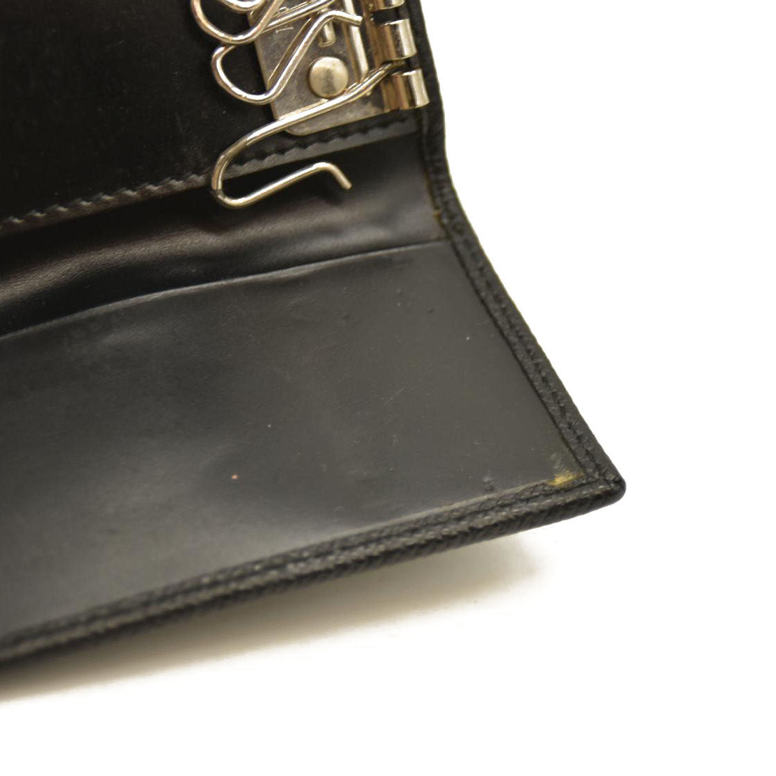 BVLGARI BVLGARIBVLGARI Clip Leather 6 Ring Key Case Black