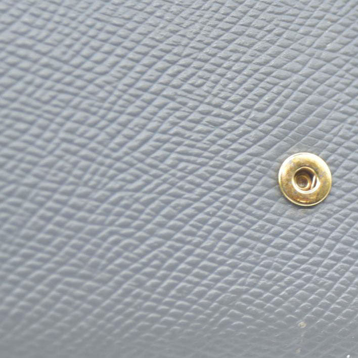 AUCTION $750 CELINE Large Flap MultiFunction Leather Long Bifold Wallet Gray