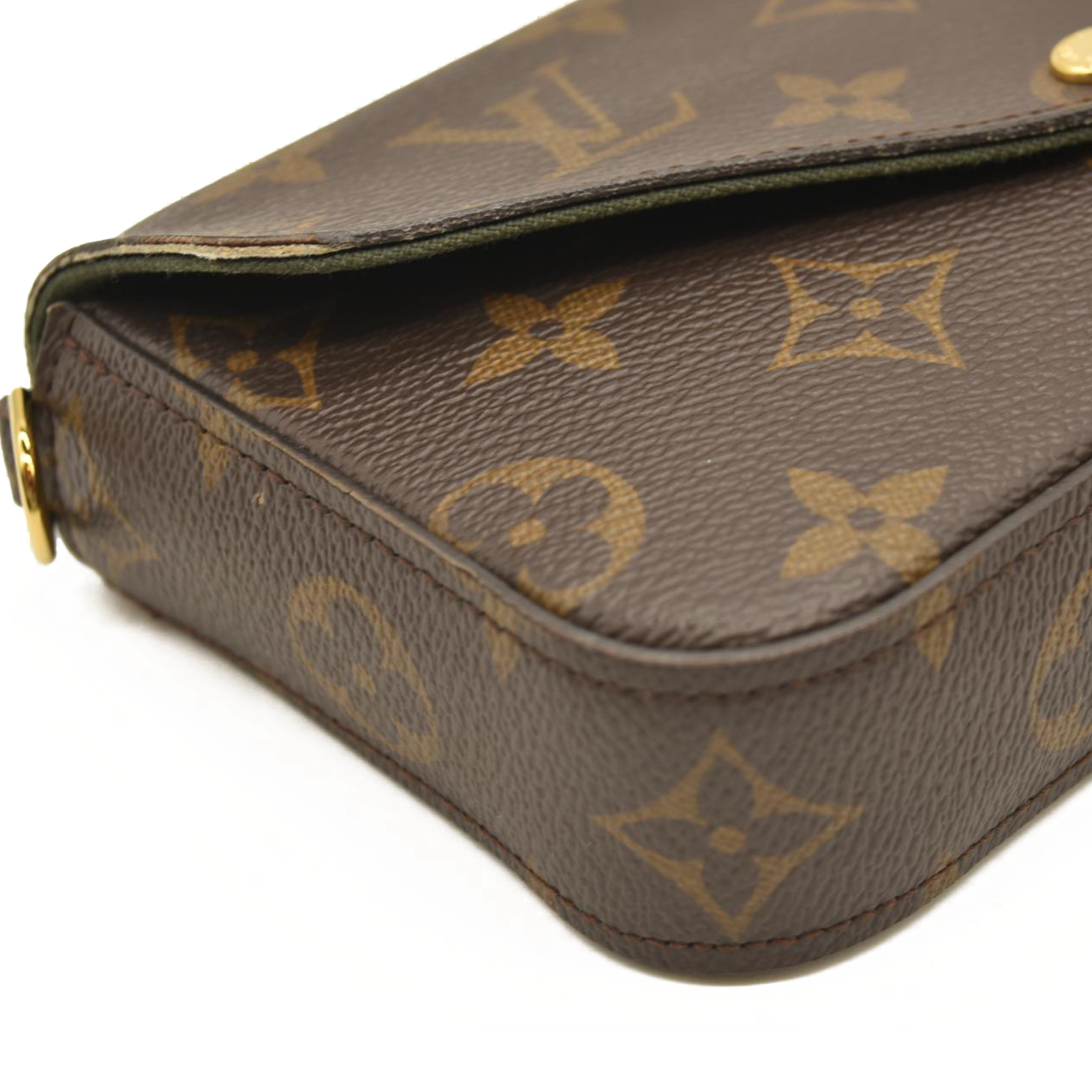 LOUIS VUITTON Monogram Felicie Strap & Go Kaki RFID