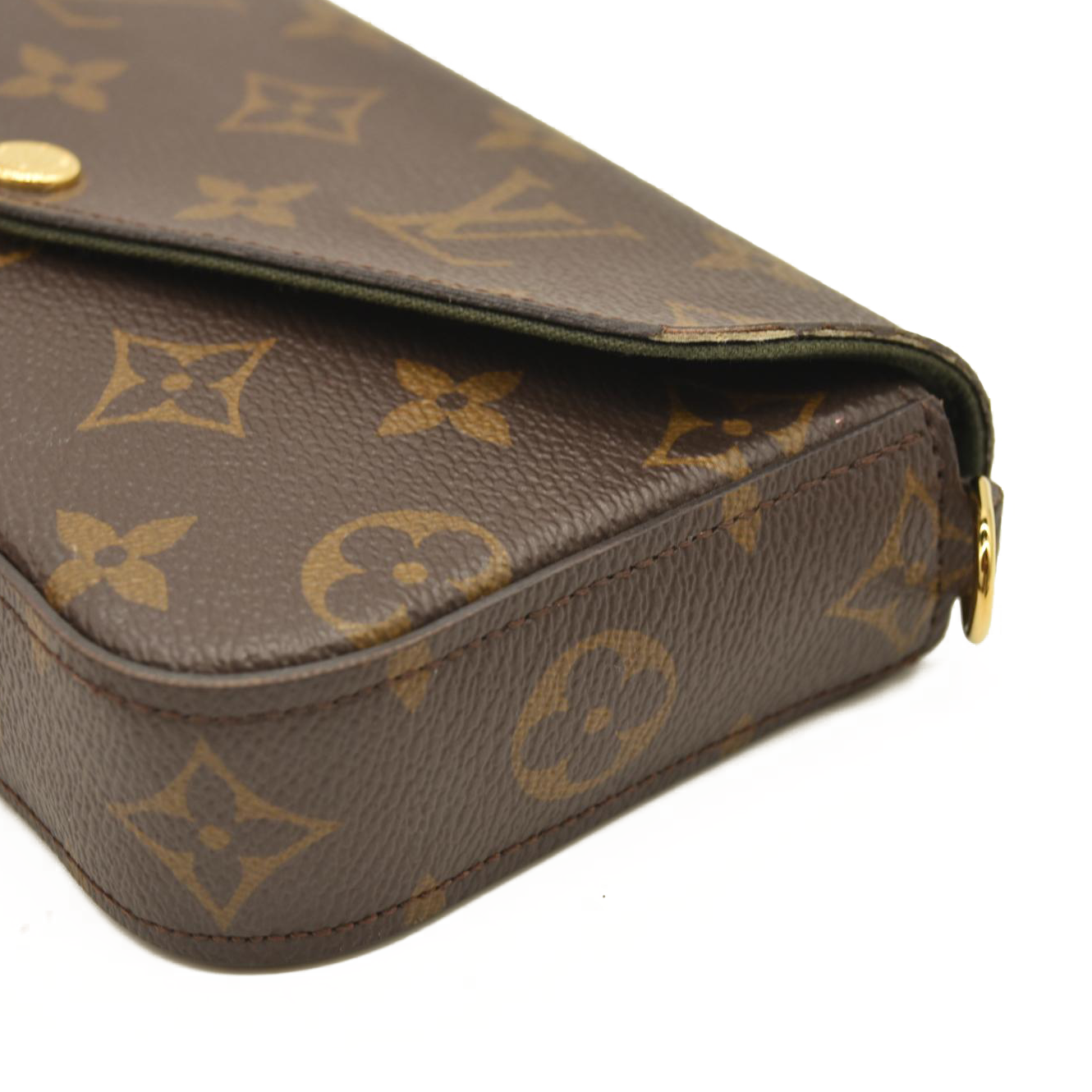 LOUIS VUITTON Monogram Felicie Strap & Go Kaki RFID