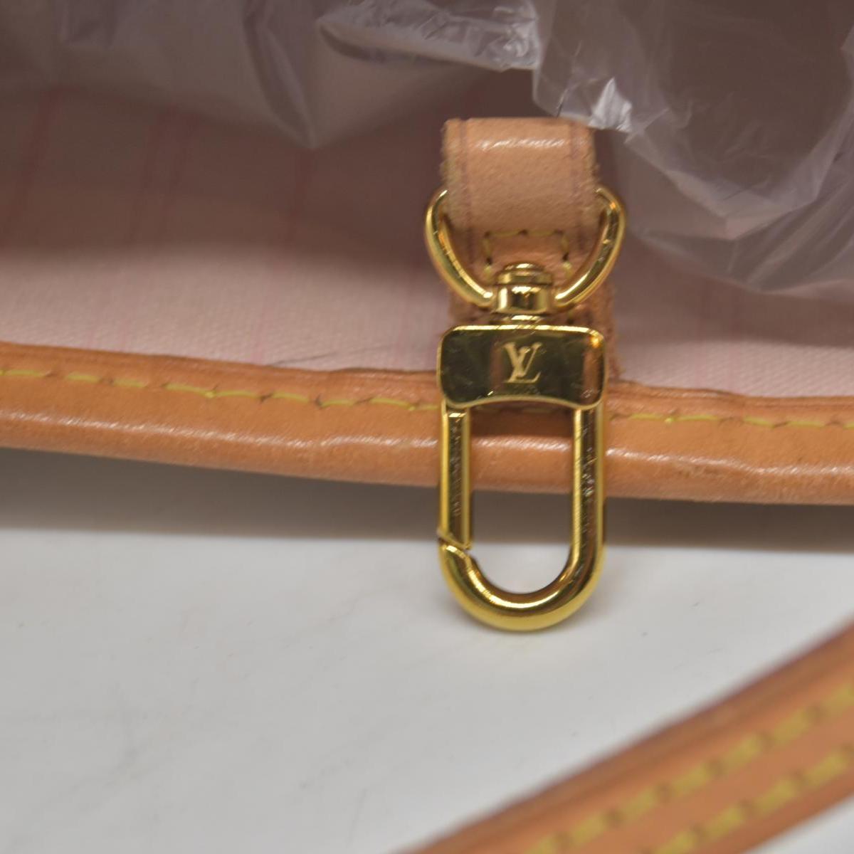 $2170 Louis Vuitton Damier Azur Neverfull MM Rose Ballerine FL4158