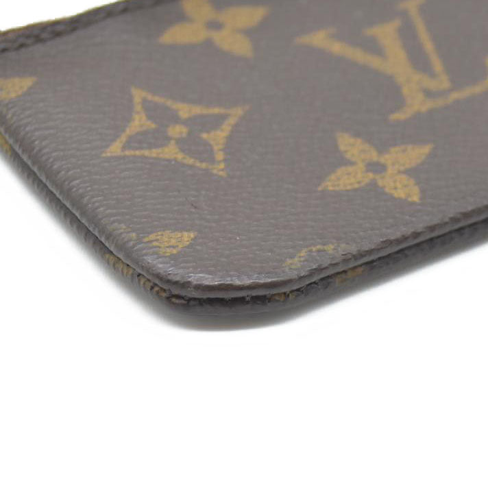 AUCTION $345 Louis Vuitton Monogram Pochette Cles Wallet Coin Purse Brown CT4047