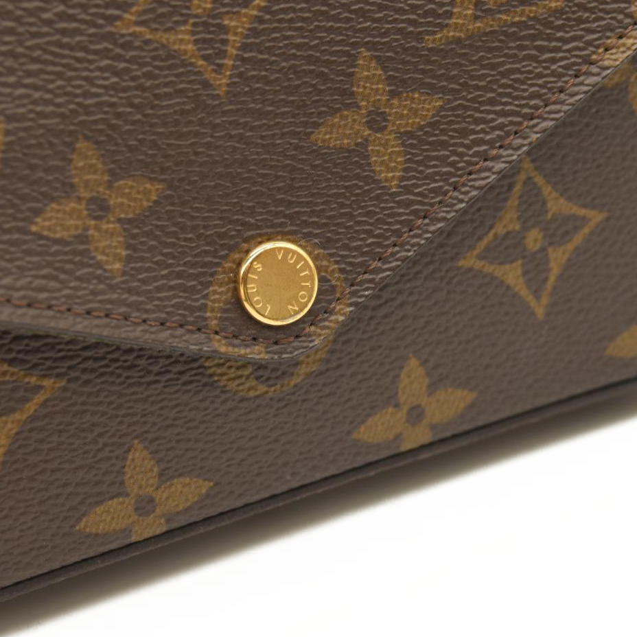 LOUIS VUITTON Monogram Felicie Strap & Go Kaki RFID