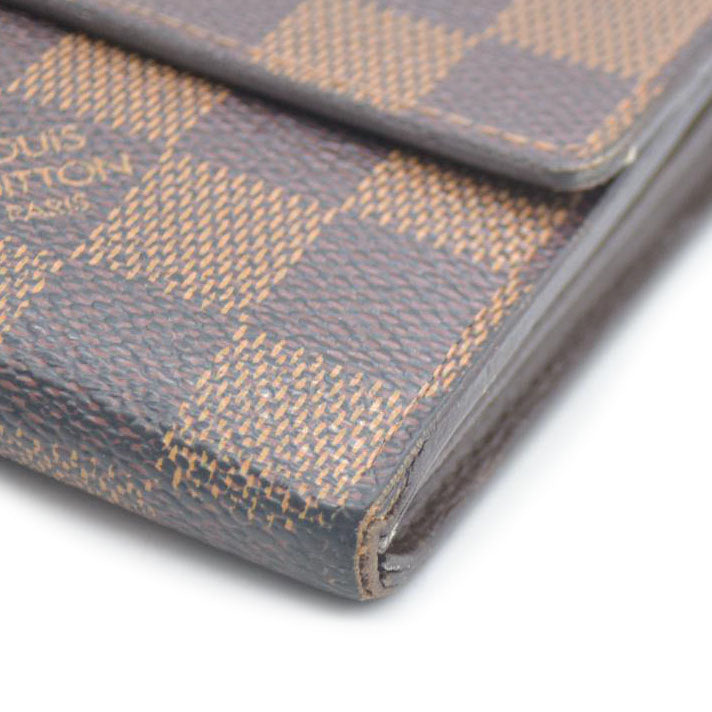 Louis Vuitton Damier Porte Feuille Sarah Long Bifold Wallet Brown CA1110