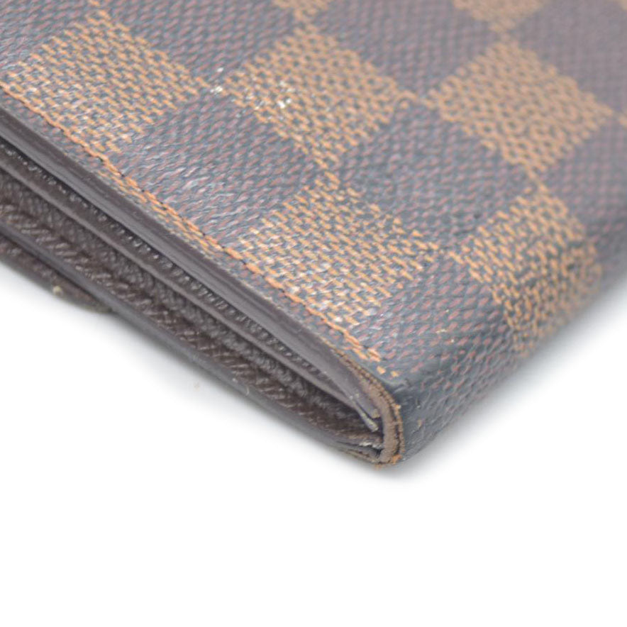 Louis Vuitton Damier Porte Feuille Sarah Long Bifold Wallet Brown CA1110