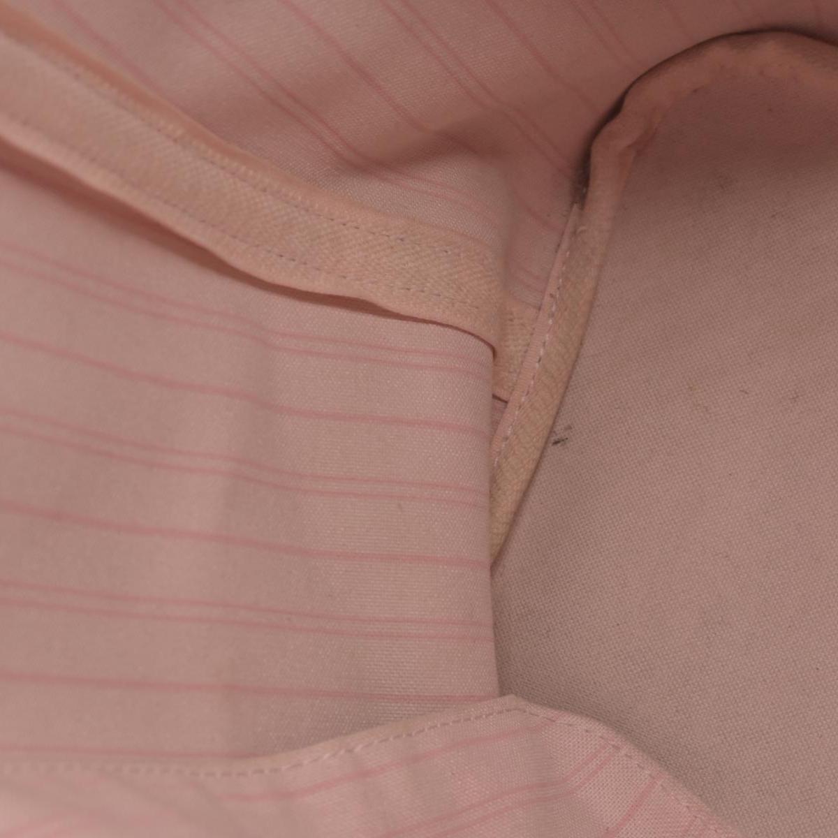 $2170 Louis Vuitton Damier Azur Neverfull MM Rose Ballerine FL4158