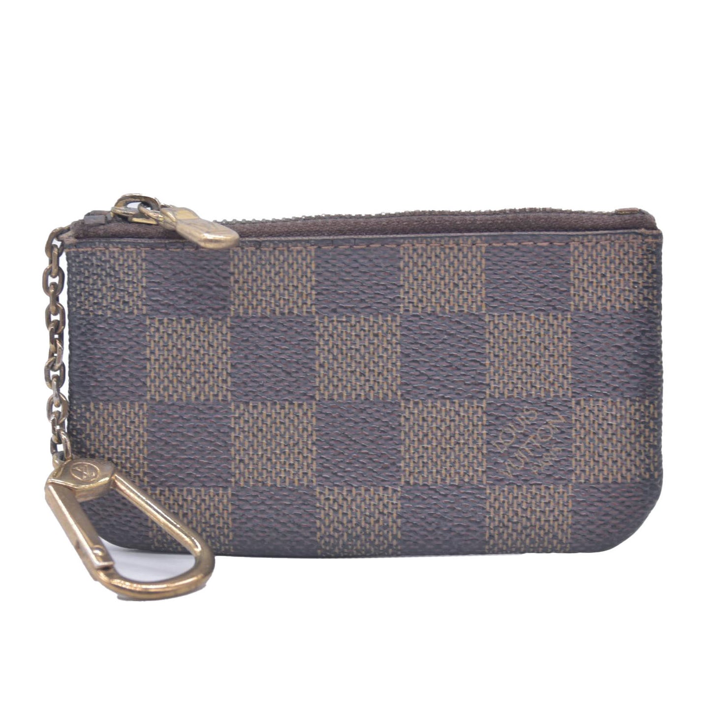 $355 2008 Louis Vuitton Damier Ebene Pochette Cles Key Holder CA0098 CONSIGNMENT