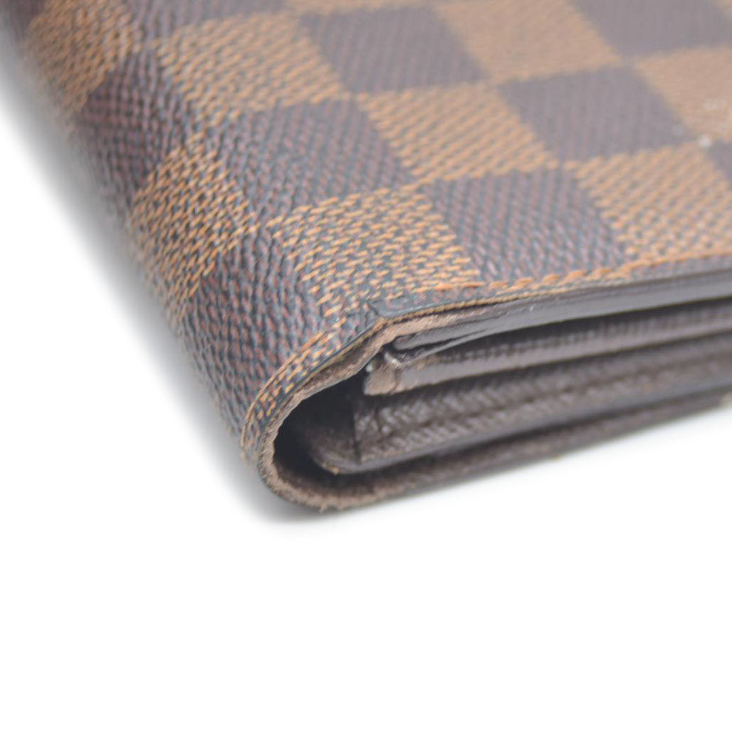 Louis Vuitton Damier Porte Feuille Sarah Long Bifold Wallet Brown CA1110