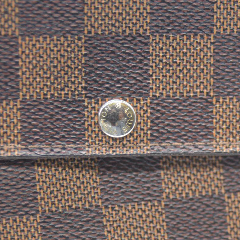 Louis Vuitton Damier Porte Feuille Sarah Long Bifold Wallet Brown CA1110