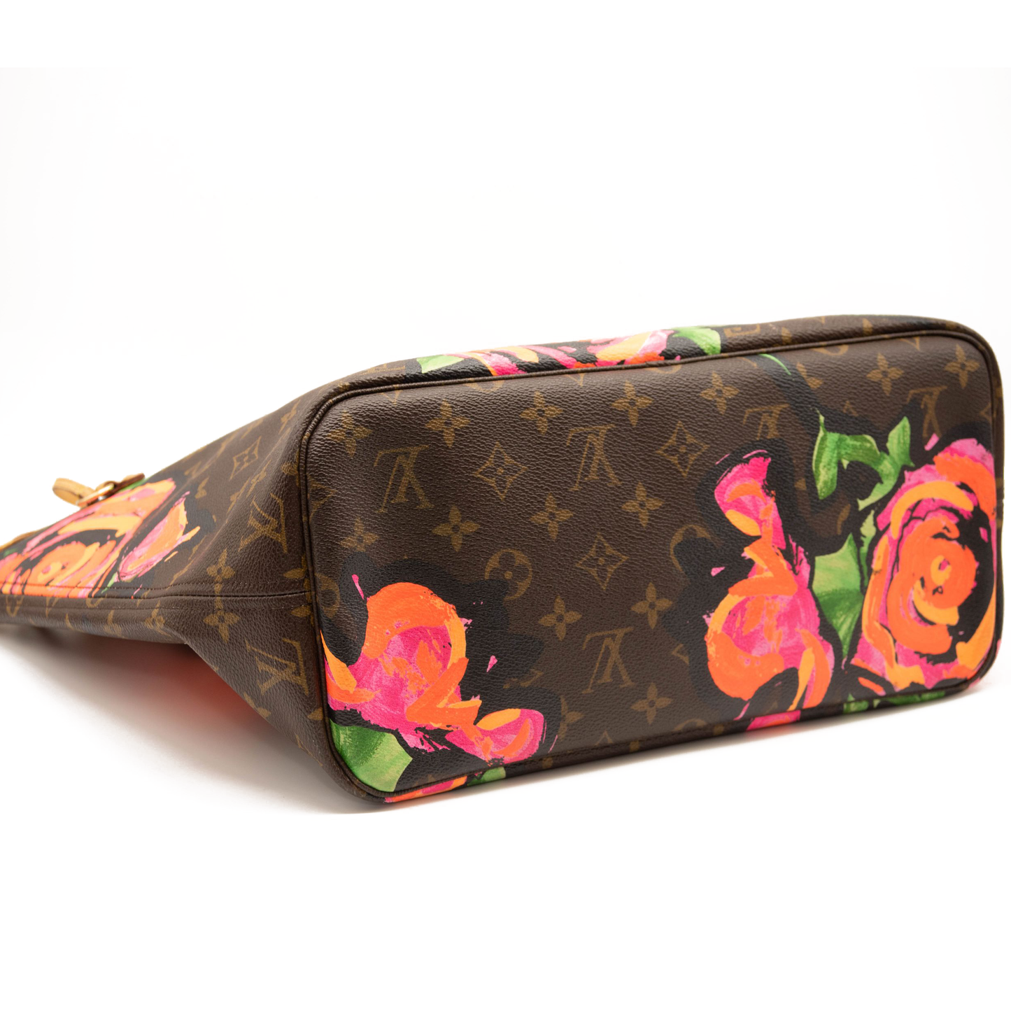 VI0079 Louis Vuitton Monogram Roses Neverfull MM Tote