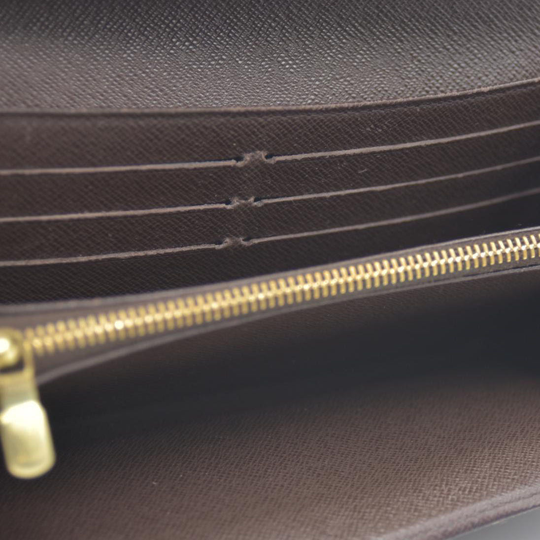 Louis Vuitton Damier Porte Feuille Sarah Long Bifold Wallet Brown CA1110