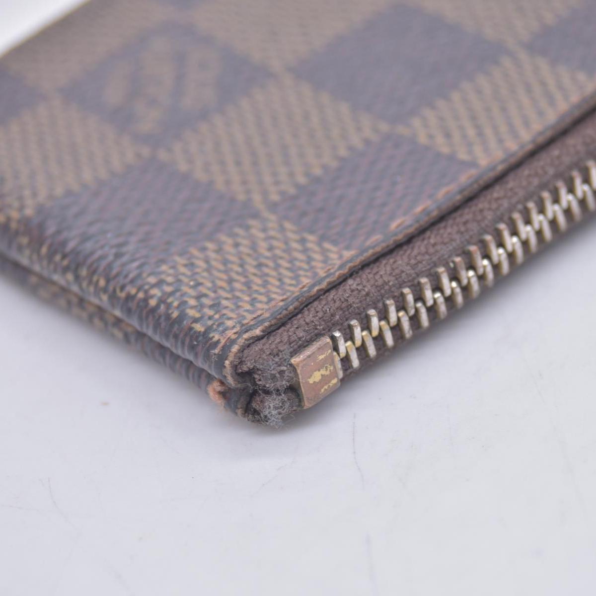 $355 2008 Louis Vuitton Damier Ebene Pochette Cles Key Holder CA0098 CONSIGNMENT