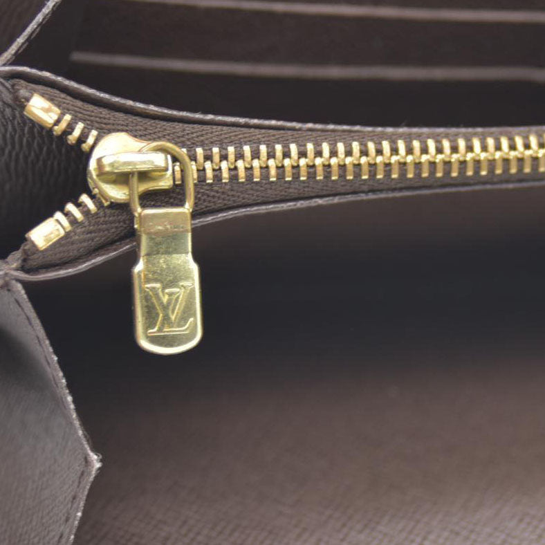 Louis Vuitton Damier Porte Feuille Sarah Long Bifold Wallet Brown CA1110