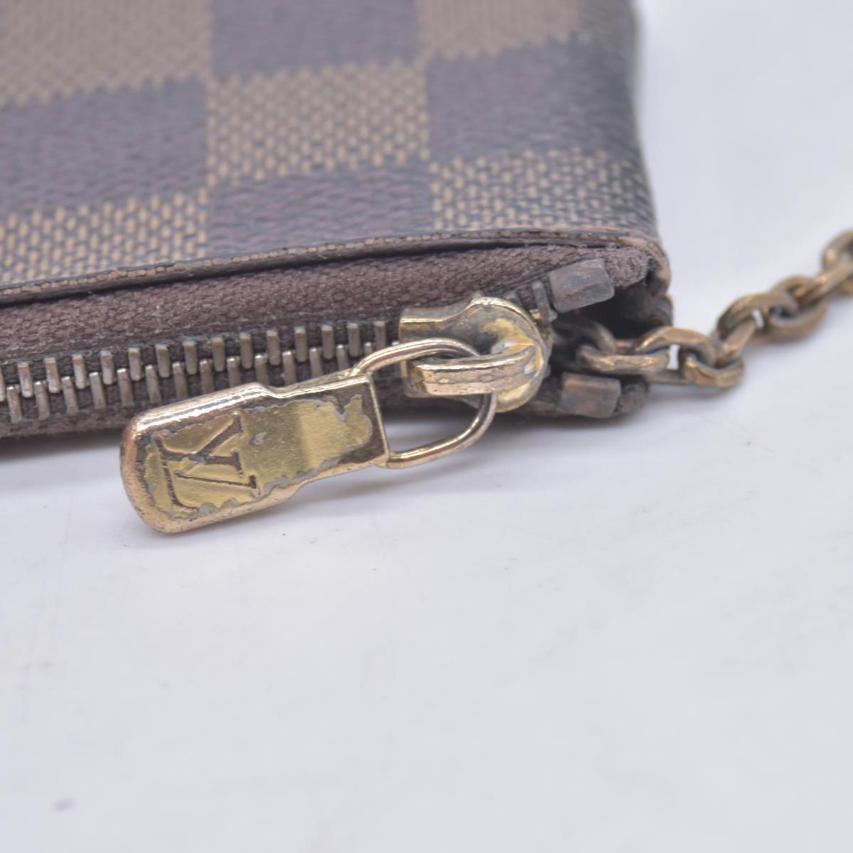 $355 2008 Louis Vuitton Damier Ebene Pochette Cles Key Holder CA0098 CONSIGNMENT