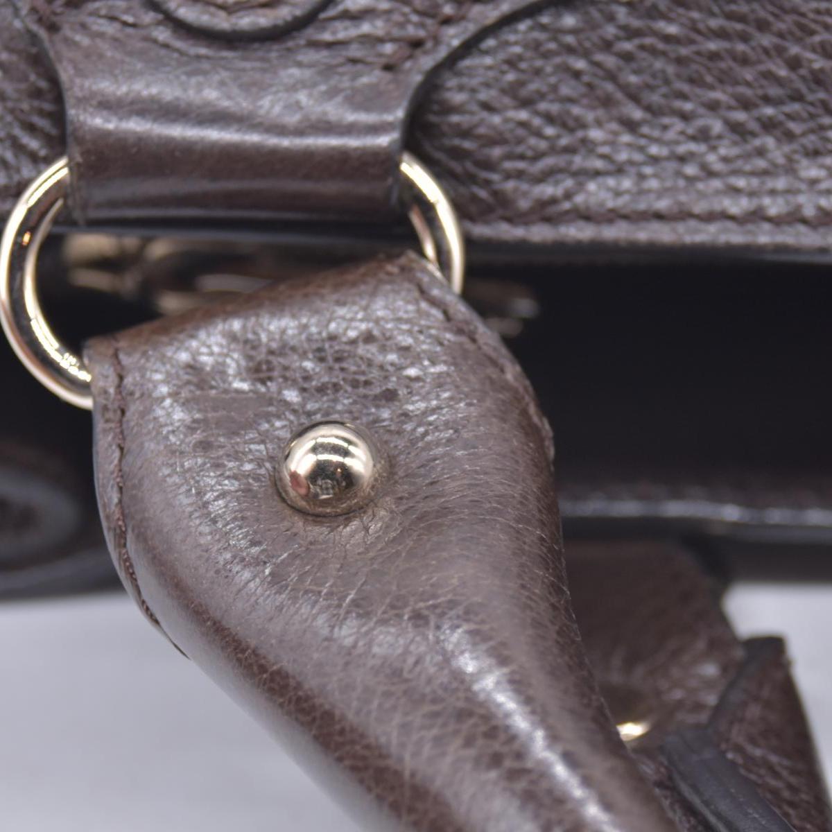 $1250 CELINE Metallic Leather Boogie Tote Bag Silver CONSIGNMENT 10021355