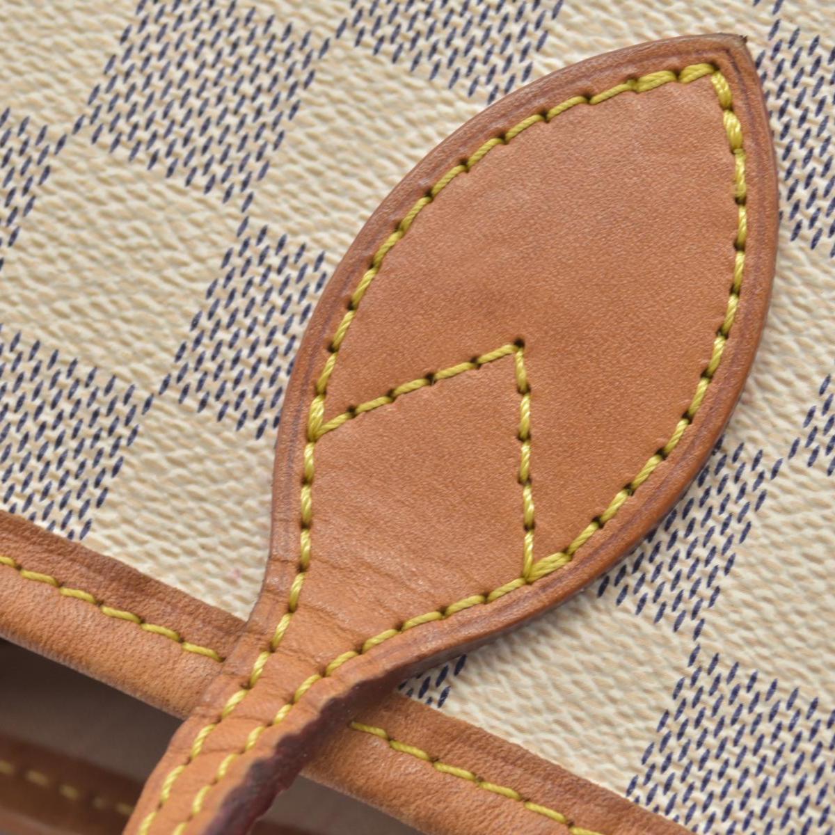$2170 Louis Vuitton Damier Azur Neverfull MM Rose Ballerine AR4103