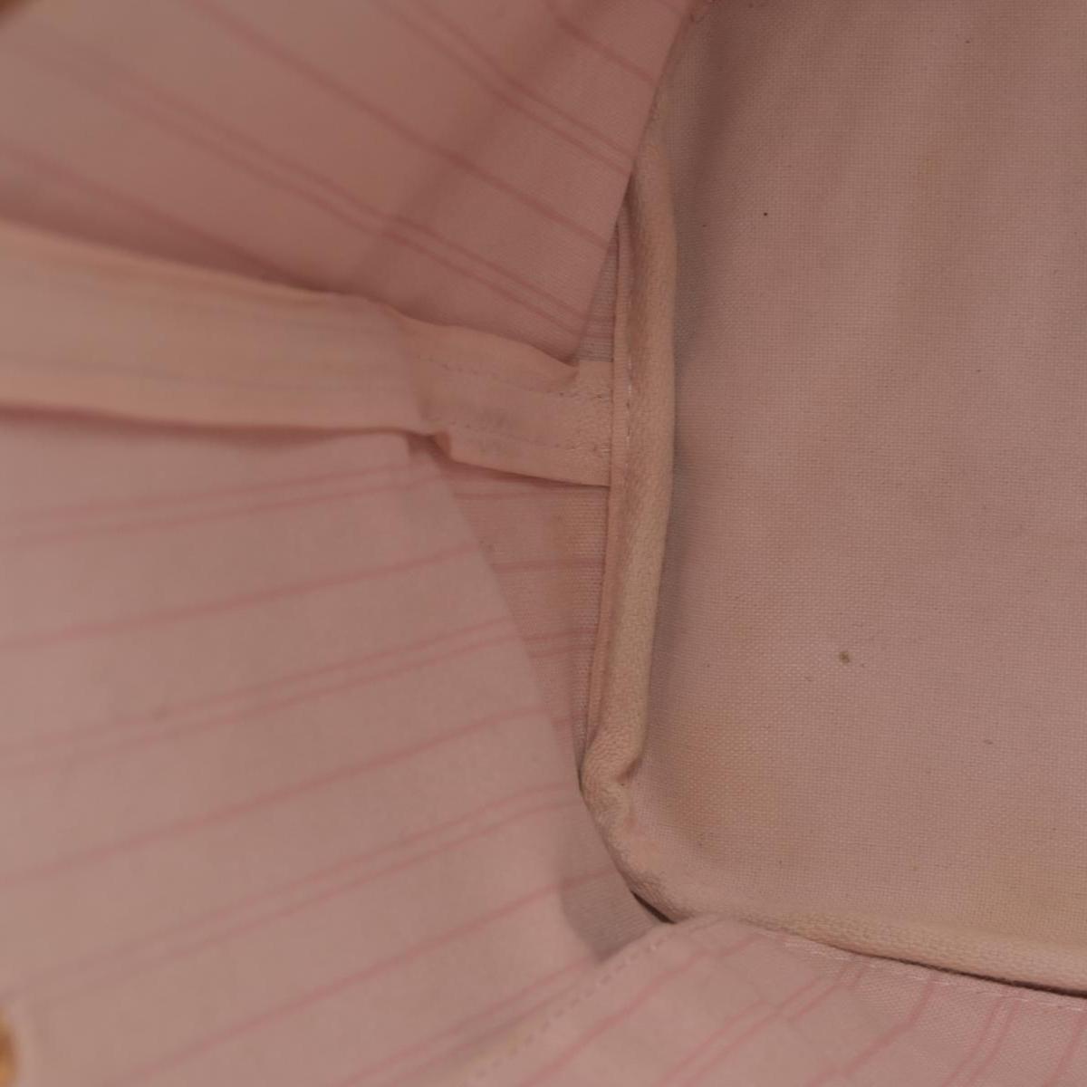 $2170 Louis Vuitton Damier Azur Neverfull MM Rose Ballerine AR4103