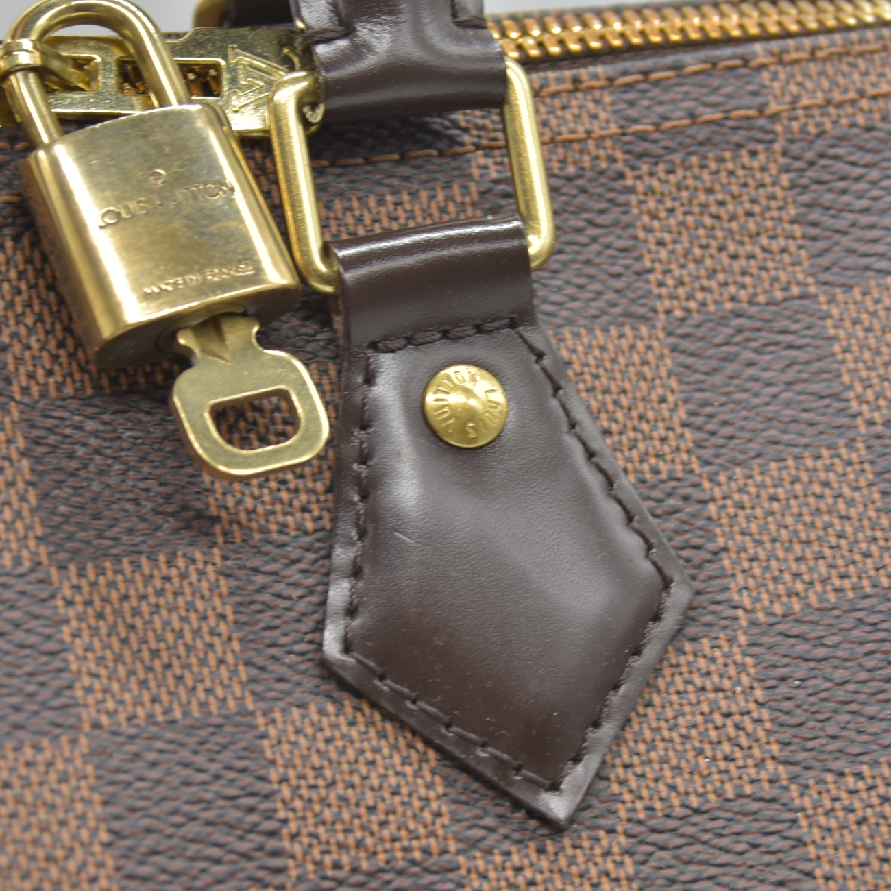 $1940 2016 Louis Vuitton Damier Ebene Speedy Bandouliere 25 SD3126