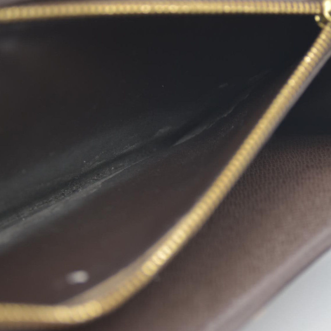 Louis Vuitton Damier Porte Feuille Sarah Long Bifold Wallet Brown CA1110