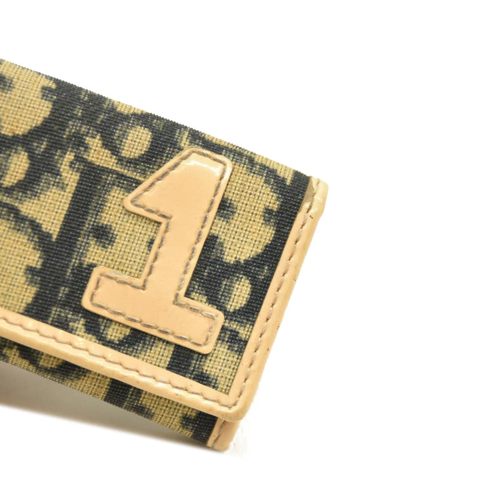 Christian Dior  Monogram Girly Oblique Trotter PVC 4 Ring Key Case Navy blue