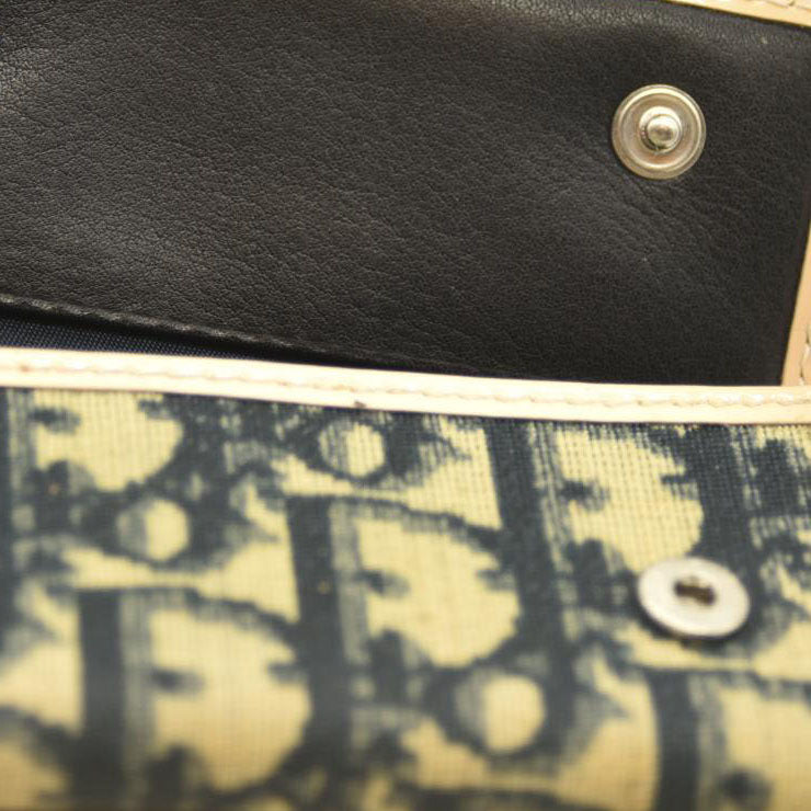 Christian Dior  Monogram Girly Oblique Trotter PVC 4 Ring Key Case Navy blue