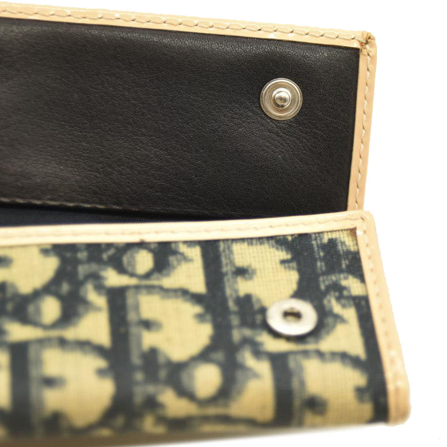 Christian Dior  Monogram Girly Oblique Trotter PVC 4 Ring Key Case Navy blue