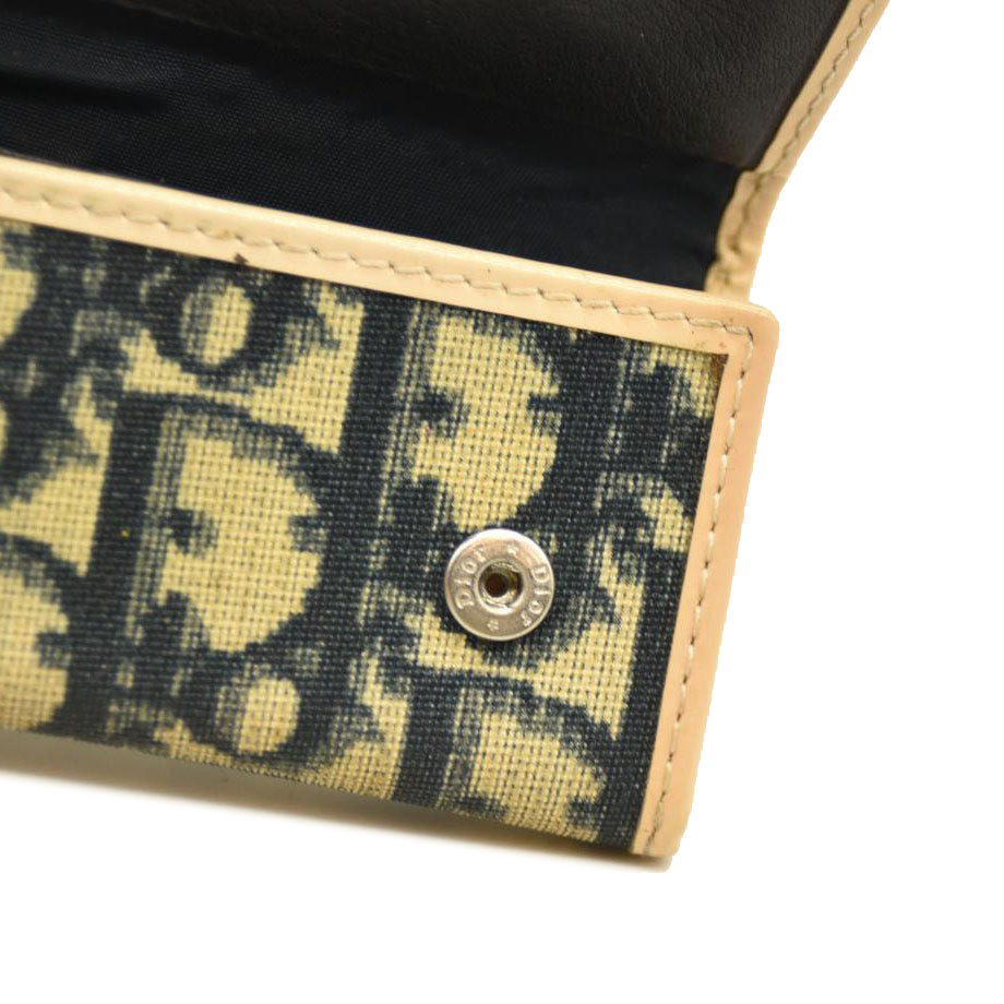 Christian Dior  Monogram Girly Oblique Trotter PVC 4 Ring Key Case Navy blue