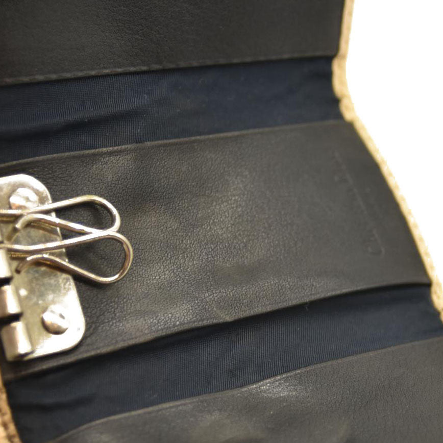 Christian Dior  Monogram Girly Oblique Trotter PVC 4 Ring Key Case Navy blue
