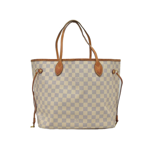 $2170 Louis Vuitton Damier Azur Neverfull MM AR0115
