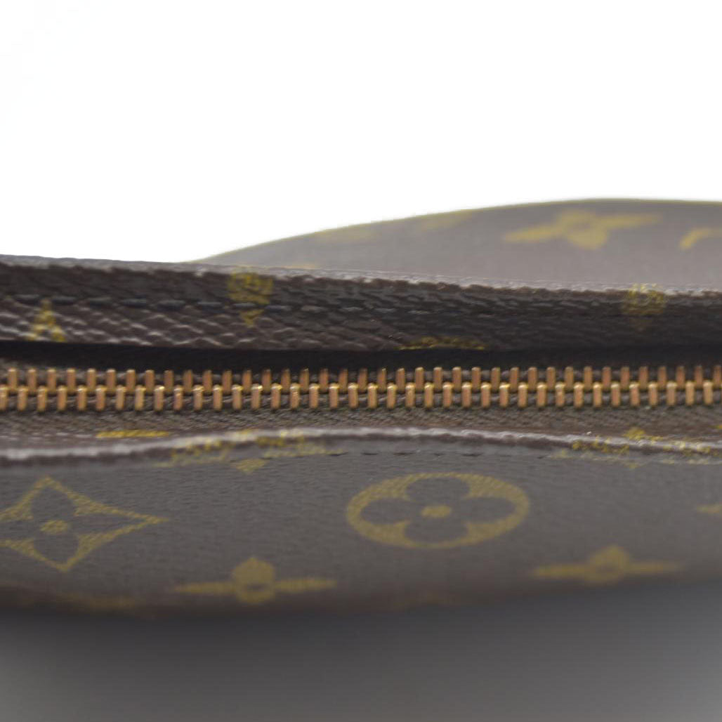 AUCTION $490 Louis Vuitton Monogram Poche Toilette 15 Cosmetics Pouch Purse Brown TH8904