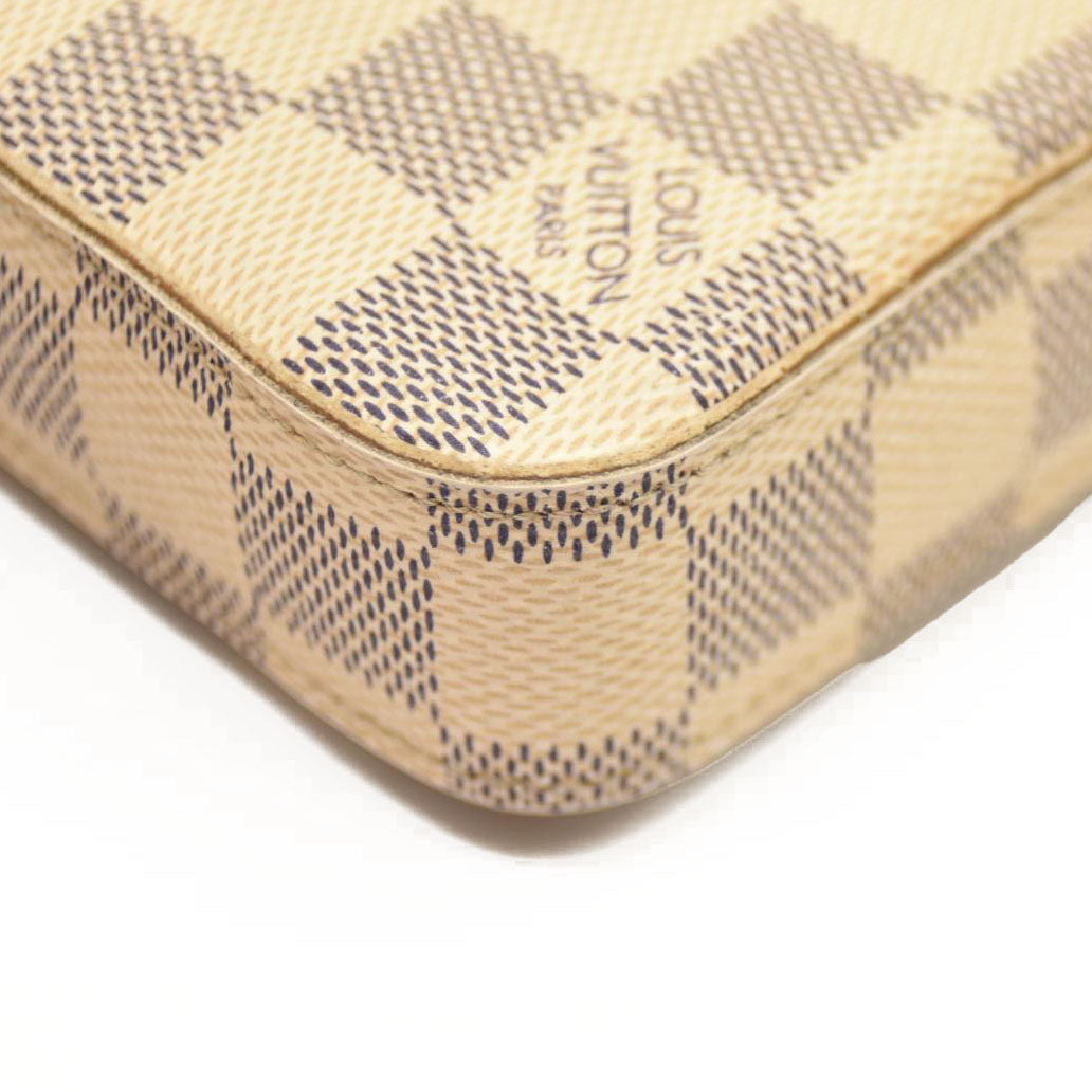 Louis Vuitton  Damier Azur Pochette Felicie Chain Wallet Rose Ballerine  MI1116