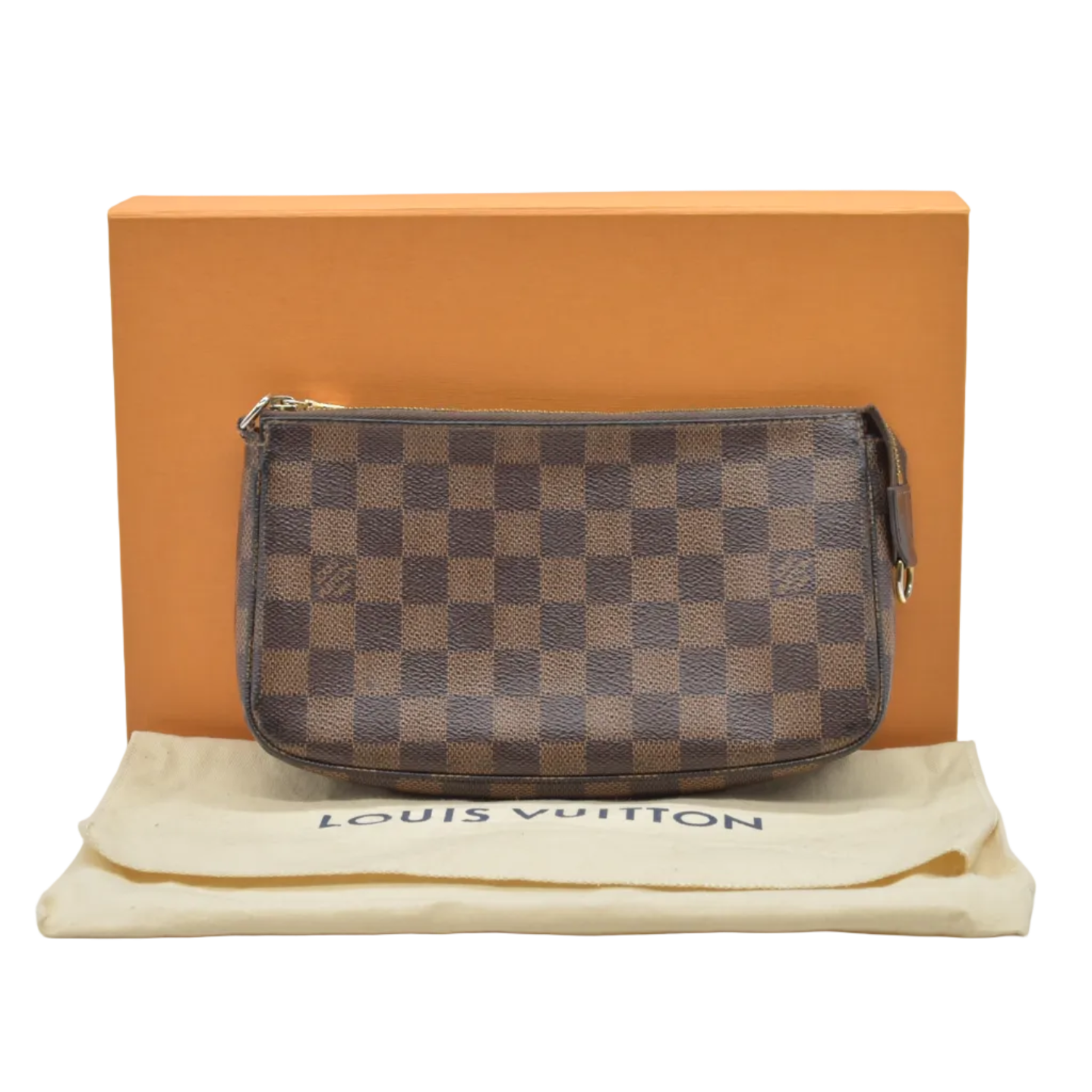 2017 $1290 Louis Vuitton Damier Ebene Pochette Accessories NM MB1197