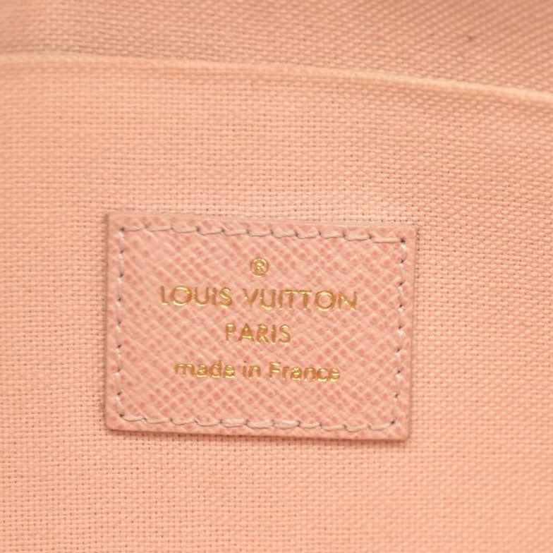 Louis Vuitton  Damier Azur Pochette Felicie Chain Wallet Rose Ballerine  MI1116