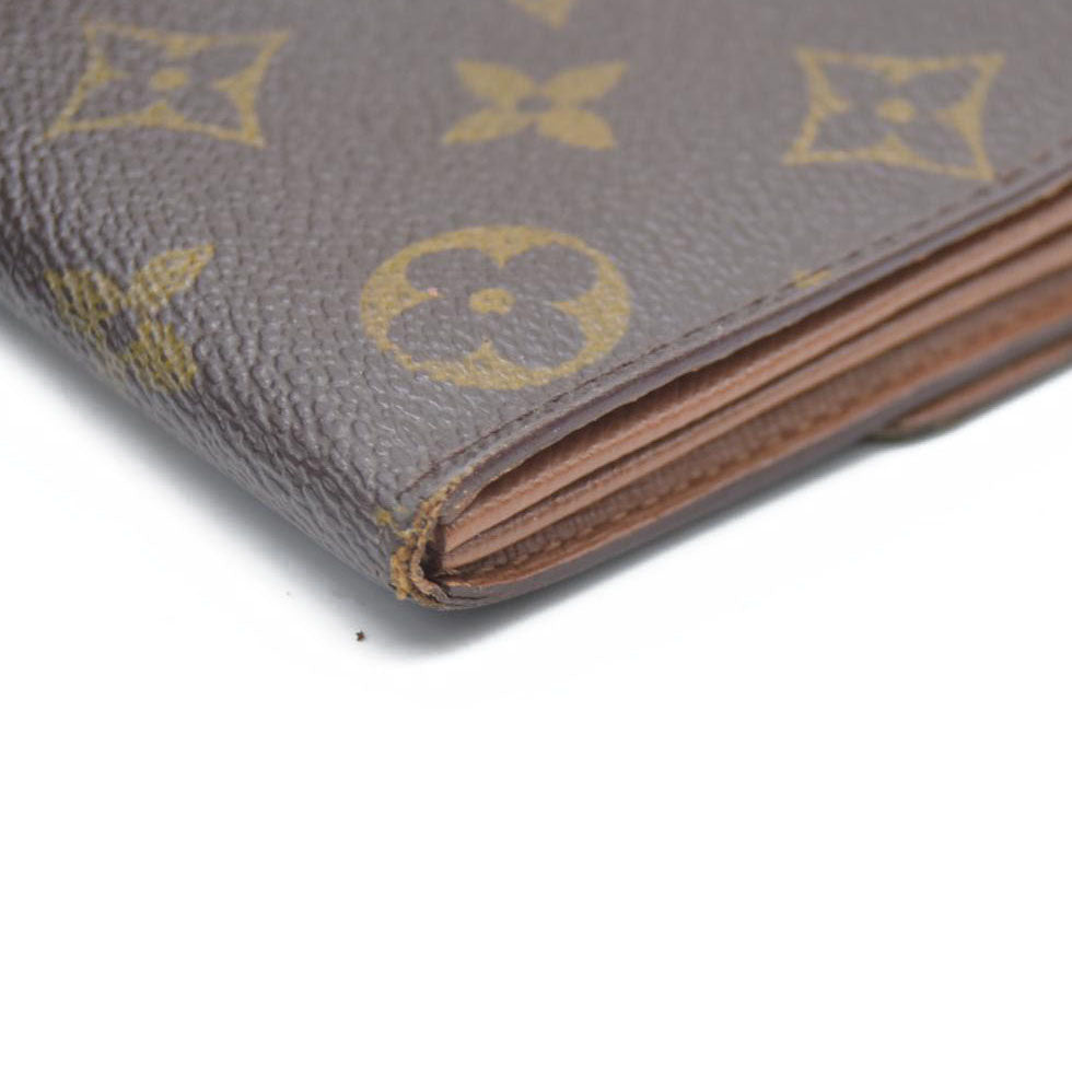 AUCTION $725 Louis Vuitton Monogram Portefeiulle Sarah Long Bifold Wallet Brown