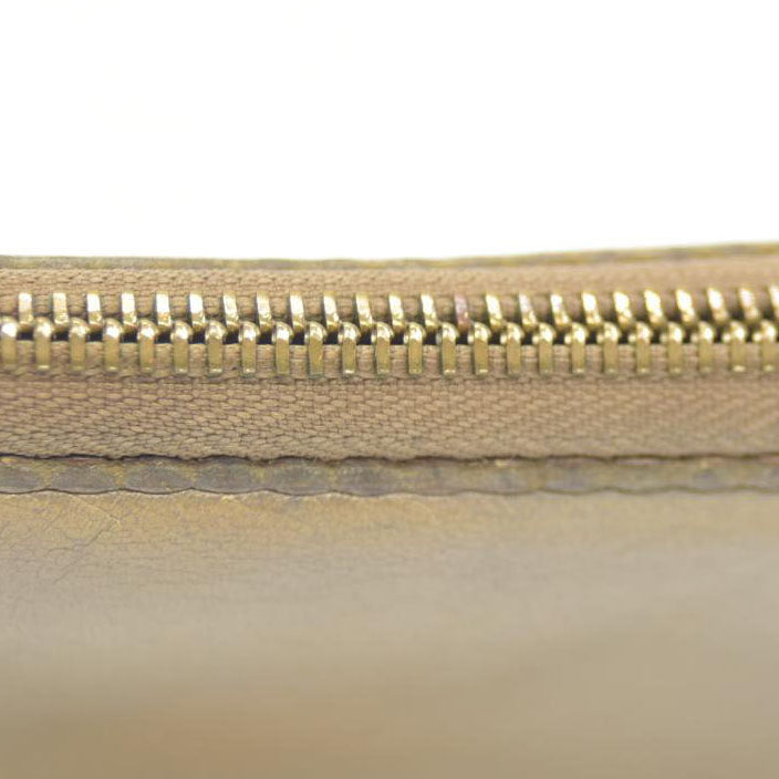 LOEWE Anagram Tassel Leather Zip Around Long Wallet Beige