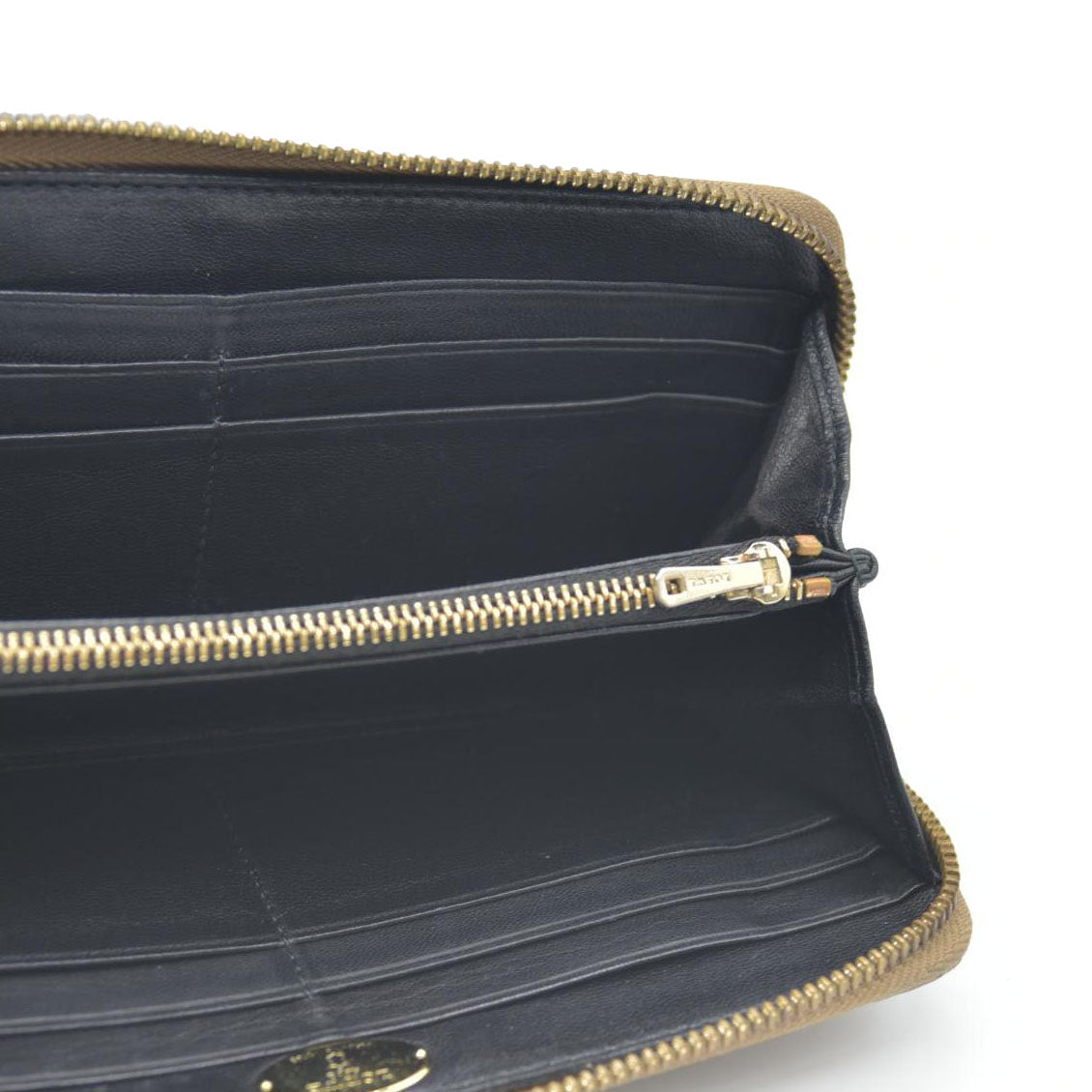 LOEWE Anagram Tassel Leather Zip Around Long Wallet Beige